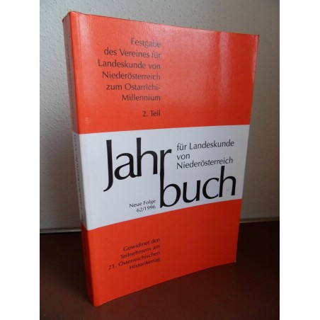 Jahrbuch für Landeskunde von NÖ - Neue Folge 62/1996