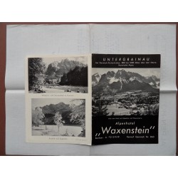 Prospekt Alpenhotel Waxenstein - Untergrainau - 1935