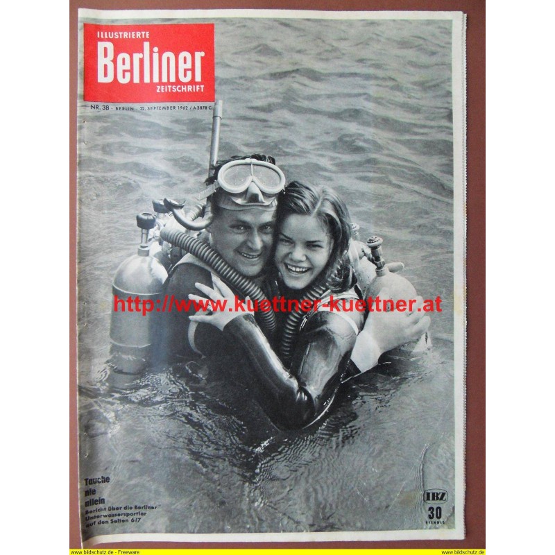 Illustrierte Berliner Zeitschrift Nr. 38 - 22. September 1962 - Unterwassersportler