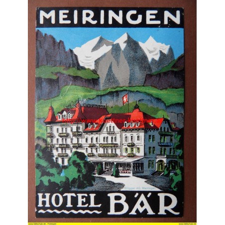 Kofferaufkleber Hotel Bär Meiringen