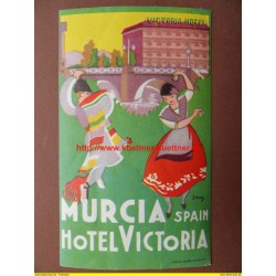 Kofferaufkleber Hotel Victoria Murcia Spain