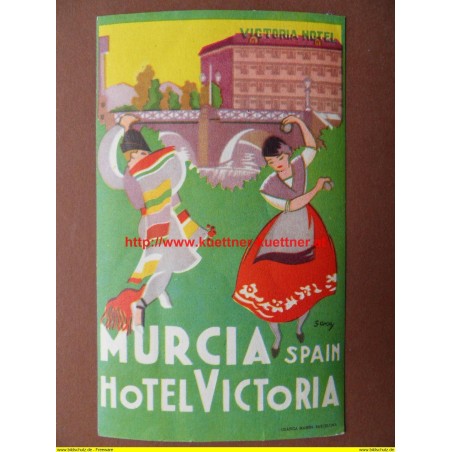 Kofferaufkleber Hotel Victoria Murcia Spain