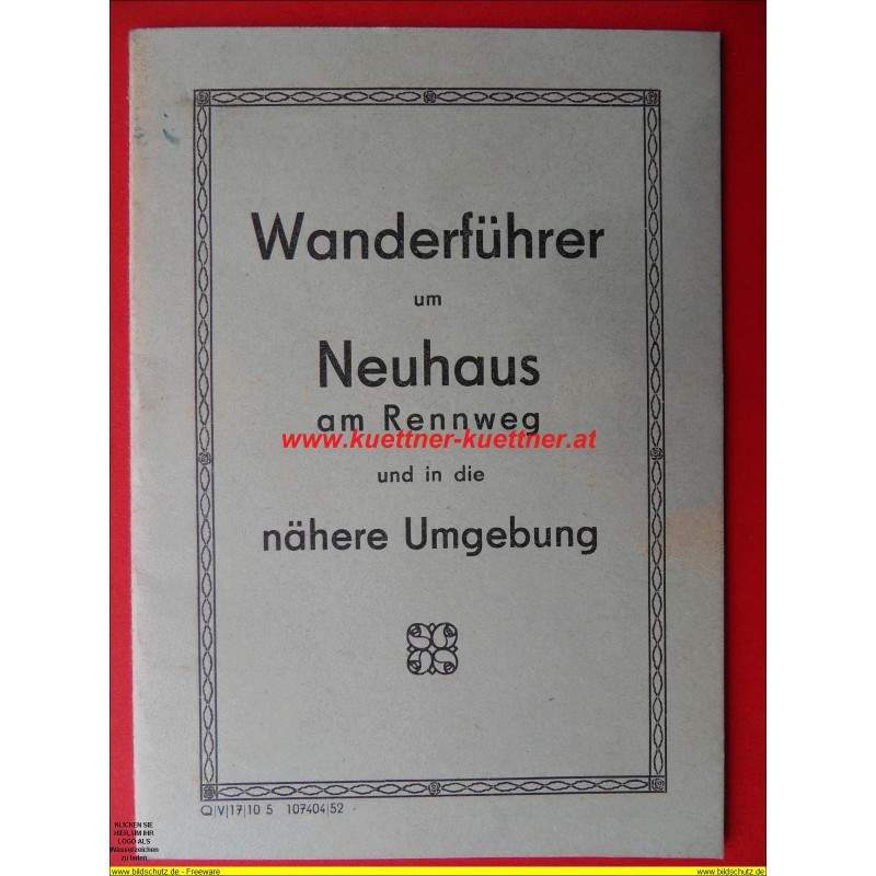 Wanderführer um Neuhaus am Rennweg (1952)