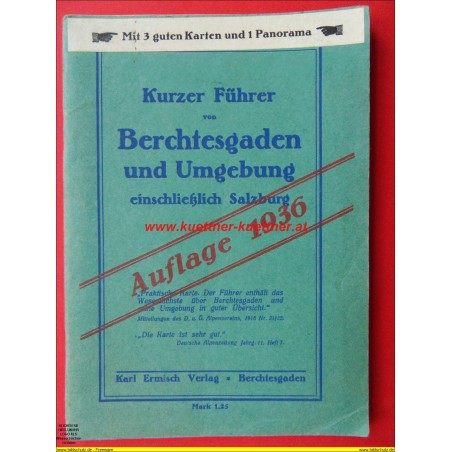 Kurzer Fuehrer von Berchtesgaden und Umgebung - 1936