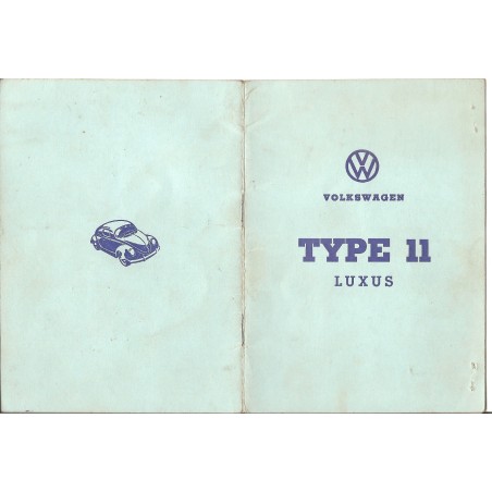 Typenschein - Volkswagen Type 11 Luxus - 1962