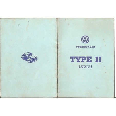 Typenschein - Volkswagen Type 11 Luxus - 1962