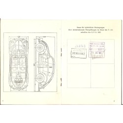 Typenschein - Volkswagen Type 11 Luxus - 1957