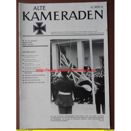 Alte Kameraden - Zeitschrift Deutscher Soldaten Nr. 10 - 1994