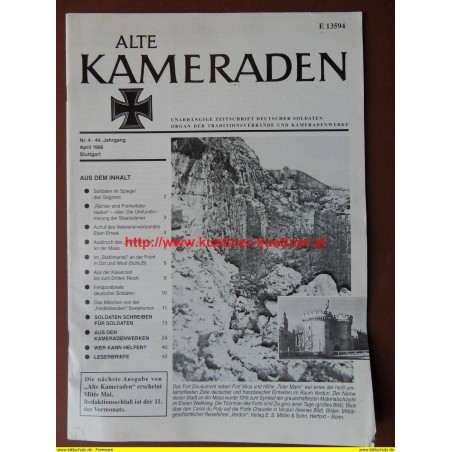 Alte Kameraden - Zeitschrift Deutscher Soldaten Nr. 04 - 1996