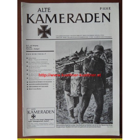 Alte Kameraden - Zeitschrift Deutscher Soldaten Nr. 5 - 1992