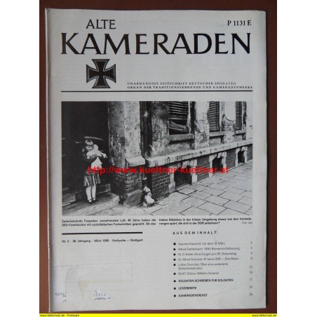 Alte Kameraden - Zeitschrift Deutscher Soldaten Nr. 3 - 1990