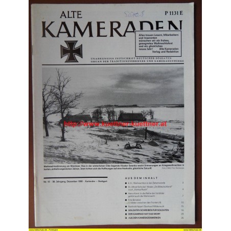 Alte Kameraden - Zeitschrift Deutscher Soldaten Nr. 12 - 1990