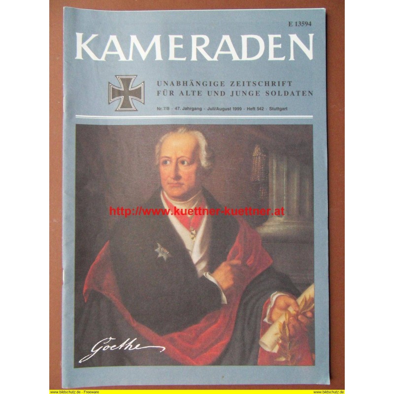 Kameraden - Zeitschrift für alte und junge Soldaten Nr. 7/8 - 1999