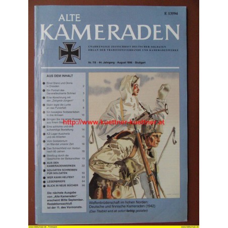 Alte Kameraden - Zeitschrift Deutscher Soldaten Nr. 7/8 - 1996