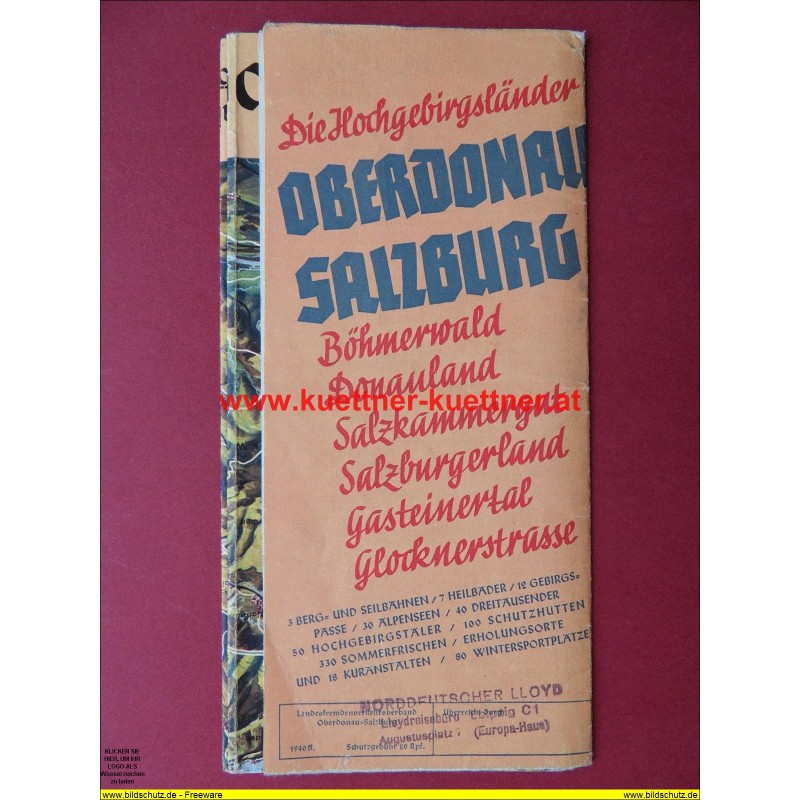 Bilderkarte Die Hochgebirgslaender Oberdonau Salzburg