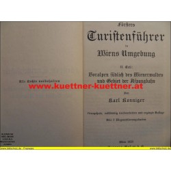 Förster´s Touristenführer - Gutensteiner Voralpen, Aspangbahn (1923)