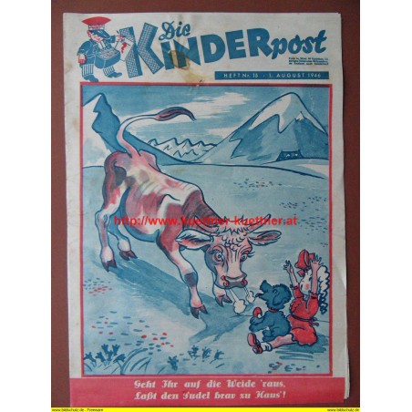 Die Kinderpost Heft Nr. 15 - 1. August 1946