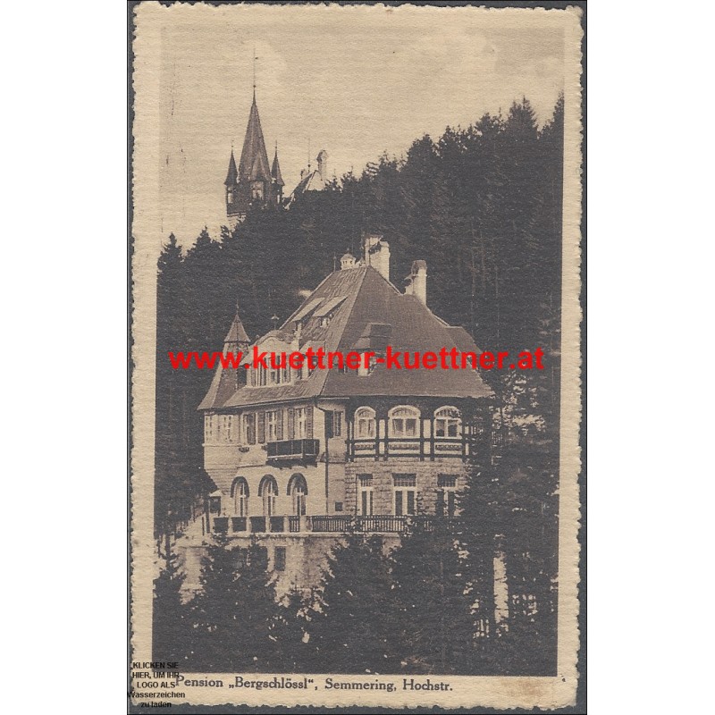 AK - Pension Bergschlössl, Semmering, Hochstr.