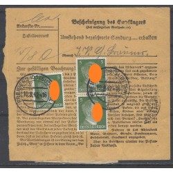 Paketkarte Freiberg (Ostsudetenland) nach Auspitz ND