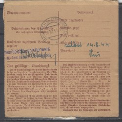 Paketkarte Öhringen nach Gleiss Post Rosenau, ND