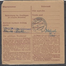 Paketkarte Öhringen nach Gleiss, Post Rosenau, ND