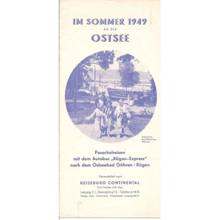 Prospekt Im Sommer an die Ostsee - 1949