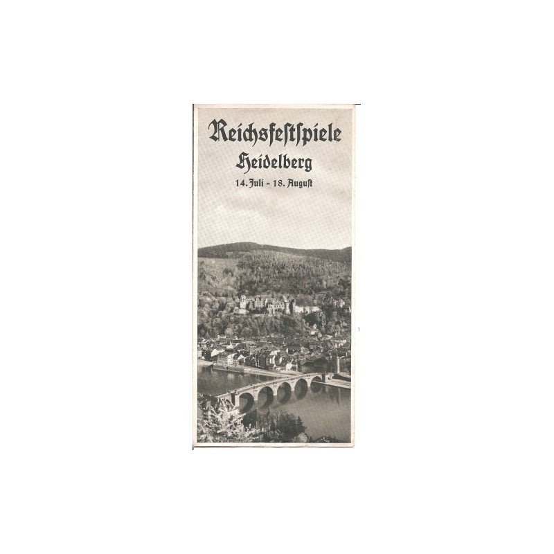 Prospekt Reichsfestspiele Heidelberg mit Beilage 1935