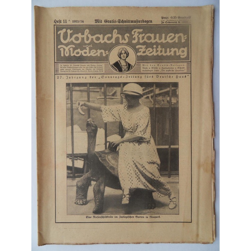 Vobachs Frauen- und Moden-Zeitung Heft 11 / 1923/24 - Mit Schnittbogen