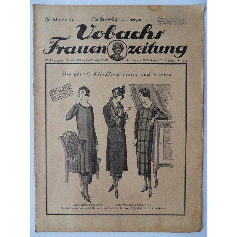 Vobachs Frauenzeitung Heft 52 / 1923/24 - Mit Schnittbogen